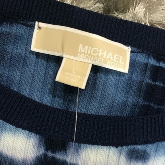 NWT MICHAEL MICHAEL KORS Tie-Dye Stretch-Viscose Sweater Size Large - Picture 5 of 7